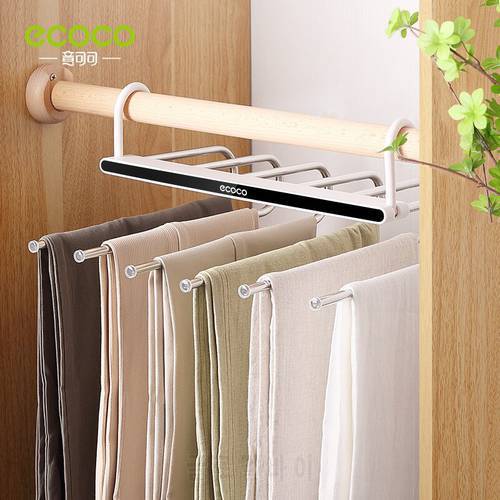 ECOCO Multifunctional Folding Storage Pant Rack Bedroom Hanger Organizer Tools Save Wardrobe Space Organizer Storage Accessories
