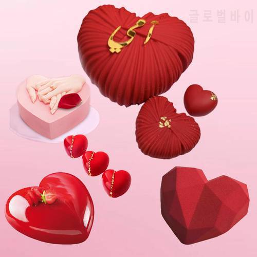 Meibum Non-Stick Heart Shaped Silicone Cake Molds Valentine&39s Day Pastry Moulds Mousse Dessert Baking Tools Kitchen Bakeware