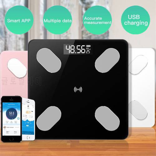 Body Fat Floor Scale Smart Wireless Digital Weight Bathroom Scale Body Composition Analyzer With Smartphone App Bluetooth