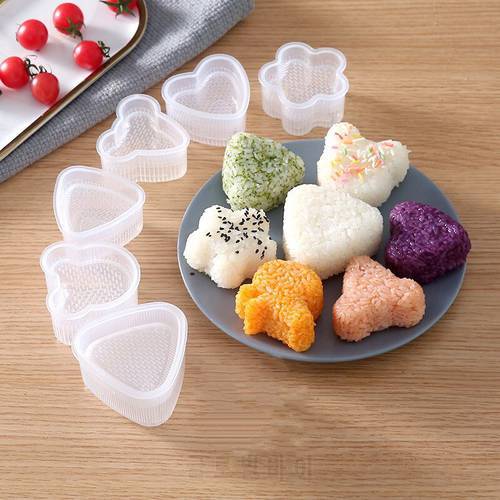 1/4pcs DIY Sushi Mold Transparent Cartoon Animal Shape Onigiri Rice Ball Bento Press Maker Mold DIY Tools Kitchen Accessories
