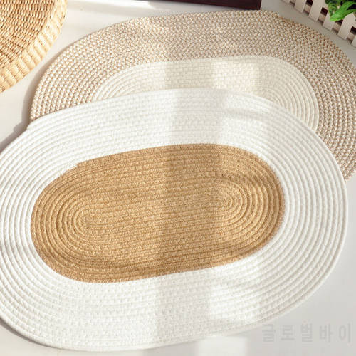 Japanese Cotton Thread Woven Mat Living Room Bedroom Bed Corridor Toilet Water Absorbent Bath Mats Simple Non-slip Pad