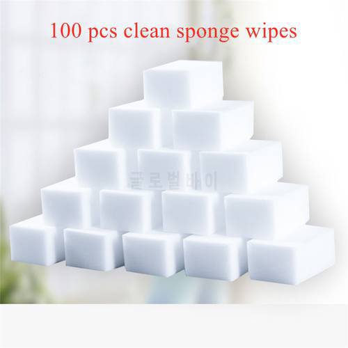 100 Pcs/lot Magic Sponge Multi-functional Cleaning Eraser Melamine Sponge For Kitchen Bathroom Cleaning Accessories 100*60*20mm