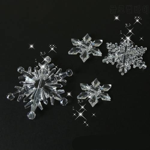 Frozen Party Supplies Glitter Crystal Acrylic Snowflake Ornaments Christmas Decorations for Home Wenter Party Decoration Navidad