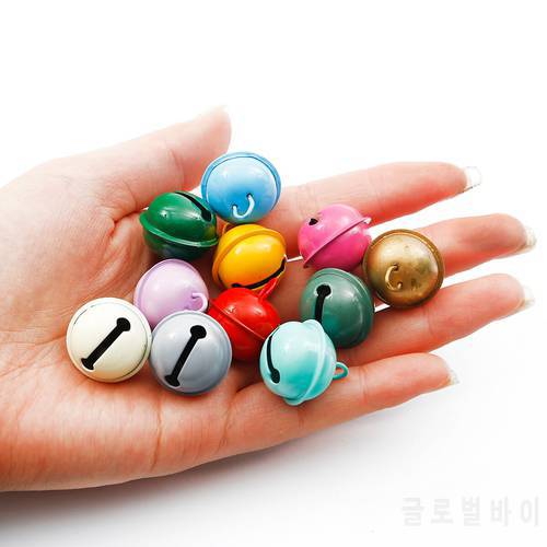 10pcs 22mm Candy Color Christmas Bells Beads Jingle Bells Charms Party Decoration Pendants DIY Crafts Handmade Accessories