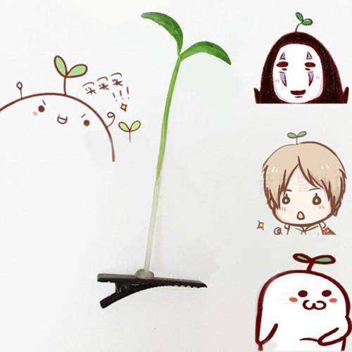 New Cute Grass Hair Clip Barrtttes Girls Accessories Flower Mushroom Bean Hairclips Women Children Plants Hairpins