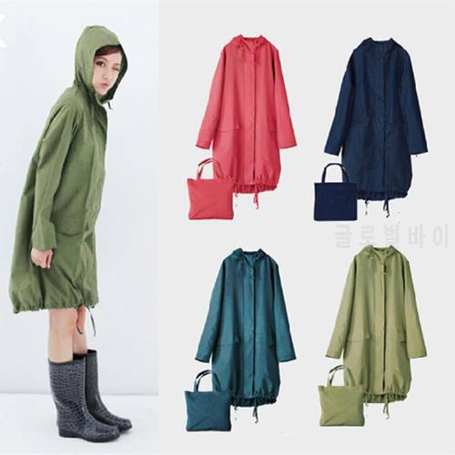 FreeSmily New Style Girls fashion rain wear adult women trench coat raincoat travel a spin dry ultra thin portable