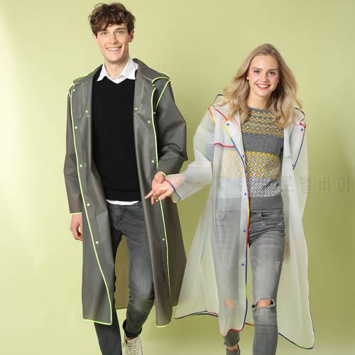 The New 2020 Fashion Thick Heeled Adult Raincoat Men s And Women s Jelly Poncho Long Trench Coat Hiking And Biking