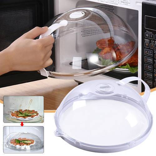 Professional Microwave Food Anti-Sputtering Cover With Handle Heat Resistant Lid for Microwave Food Dropshipping