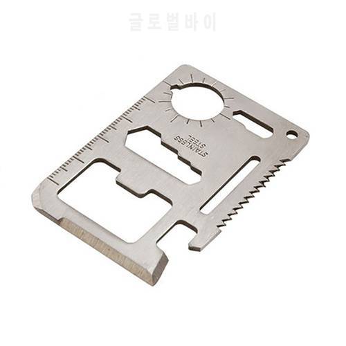 11 in 1 Multifunction Credit Card Beer Bottle Opener Stainless Steel Credit Card Shaped Bottle Opener Kitchen Tool Accessory