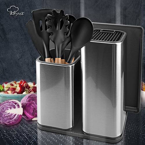 Myvit Knife Stand Holder For Kitchen Knife Stainless Steel Cooking Knife Holder Stand Block High End Kitchen Accessories