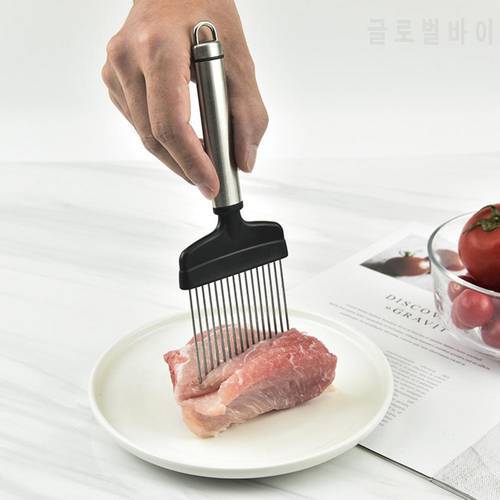 Innovative Vegetable Slicer Stainless Steel Large Handle Anti-rust Portable Multi-use Manual Onion Slicer Cutter for Kitchen Too