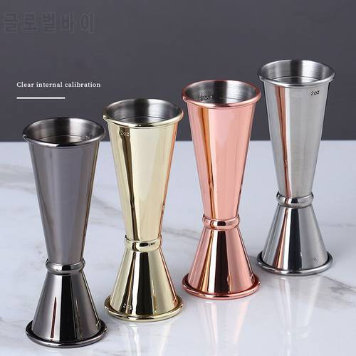 Cocktail Bar Jigger Stainless Steel Double Spirit Measure Cup Japanese Design 30ml/60ml Tea Coffee Mixing Cup Home Bar Applies