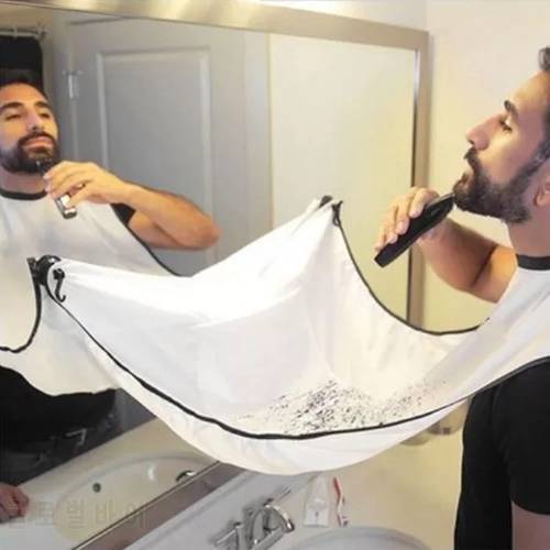 Male Shaving Apron Beard Catcher Cape Care Bib Face Shaved Hair Adult Bibs Shaver Cleaning Hairdresser Gift for Man Clean Apron