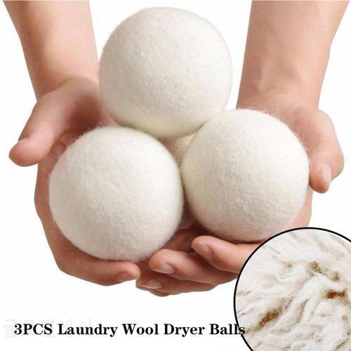 5cm Reusable Wool Dryer Balls Natural Fabric Softener Drying Balls Washing Machine White Dry Kit Ball Home Washing Balls