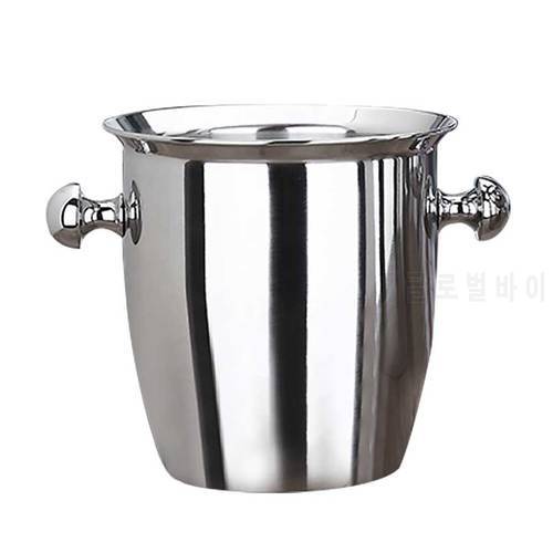 2L/3L Wine Ice Bucket Ice Buckets Beer Stainless Steel Thickened Red Wine Ice-pail Cooler Box Bucket Ice Bucket Wine Cooler Bar