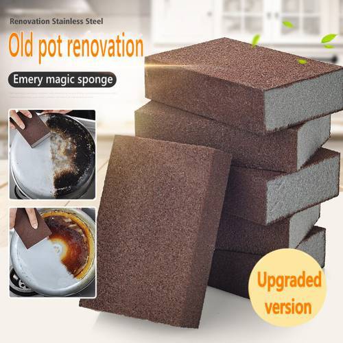 Kitchen Accessories Emery Magic Sponge for Removing Rust Cleaning Cotton Gadget Descaling Clean Rub Pot Kitchen Tool