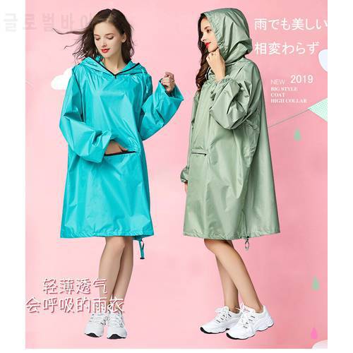 Fashion Women s Rain Cover Outdoor Waterproof Windproof Poncho Outwear Long Raincoat Women