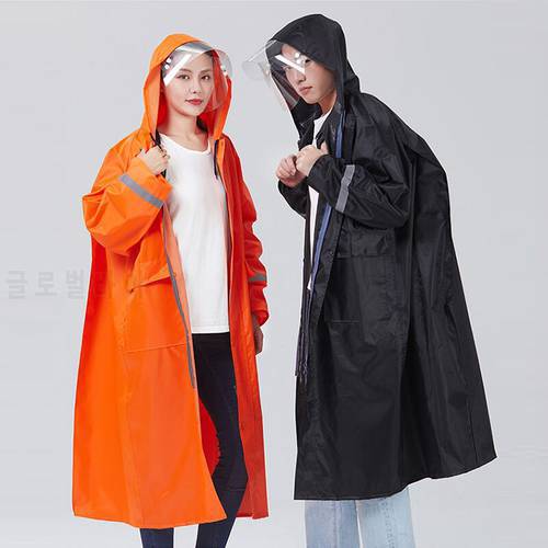 High Quality 1PC Unisex Raincoat Thickened Waterproof Rain Coat Women Men Black Camping Waterproof Rainwear Suit poncho