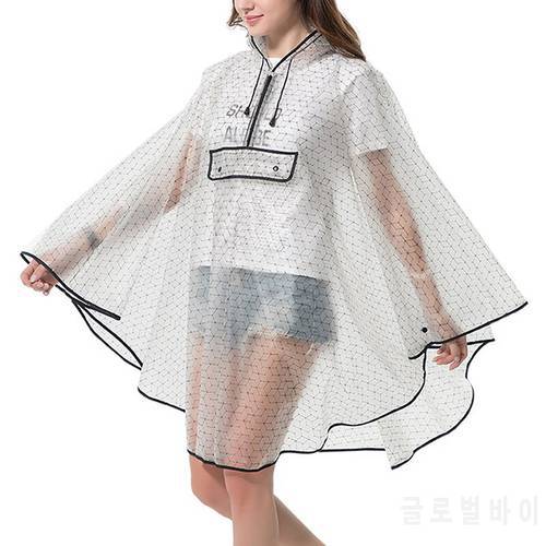 Poncho Reusable Waterproof EVA Women Rain Cape Raincoat Men Hooded Poncho For Outdoor Tourist Backpack Bicycle Riding Hiking