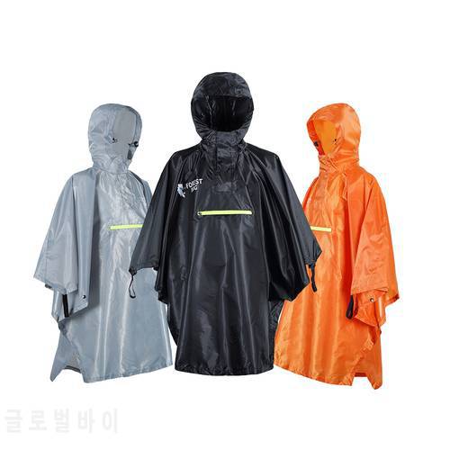 Rain Cape Men Women Raincoat Bicycle Raincoat Rain Coat Rainwear with Reflector Rainproof Poncho with Reflective Strip JU33008