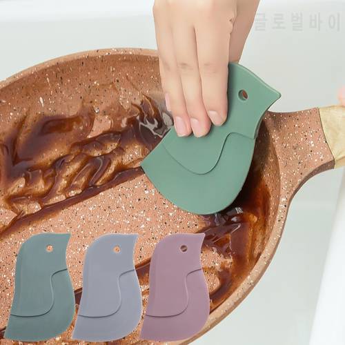 1PC Multi-function Oil Scraper Cartoon Kitchen Bathroom Stove Dirt Decontamination Scraper Cake Baking Tool Oil Plate Scraper