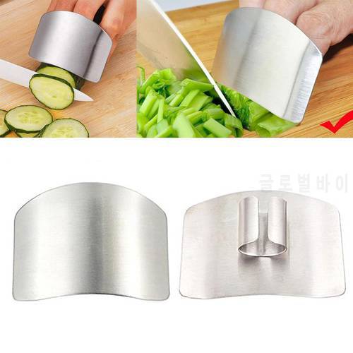 1/2 Fingers Guard Protect Stainless Steel Hand Protector Vegetable Cutting Knife Cut Finger Protection Kitchen Gadgets Accessory