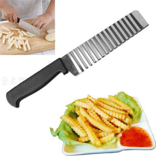 Potato Fries Knife Stainless Steel Serrated Blade Easy To Slice Fruit Potato Wave Knife Chopper Kitchen Accessories Gadgets