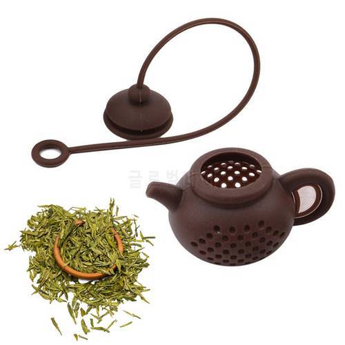 1PC Repeatable Tea Infuser Strainer Silicone Tea Bag Leaf Filter Diffuser Creative Teapot-Shape Teaware Teapot Home Accessories