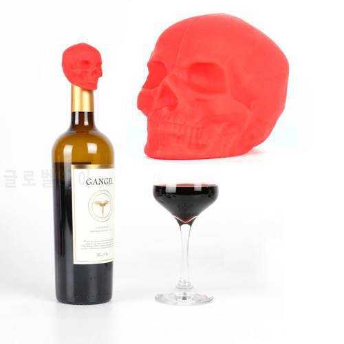 Halloween Skull Bottle Stopper Silicone Beer Bottle Cap Reuse Practical Leak Free For Wine Beer Beverage Bottle Novelty Sealer