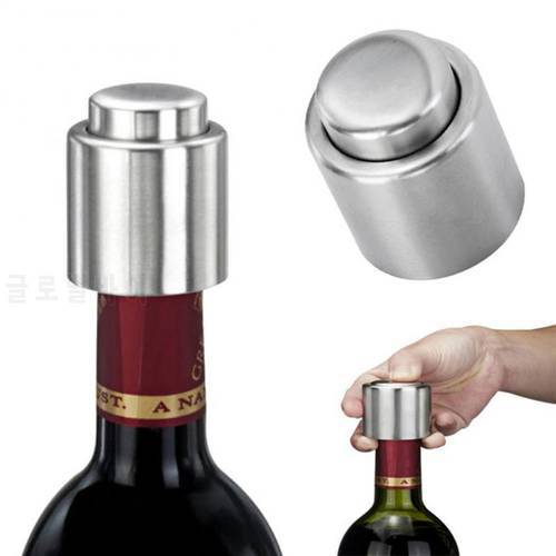 1Pcs Silver Elegant Stainless Steel Bottle Stopper Champagne Sparkling Wine Oil Sealer Wine Stopper Saver Preserver Sealer Cover