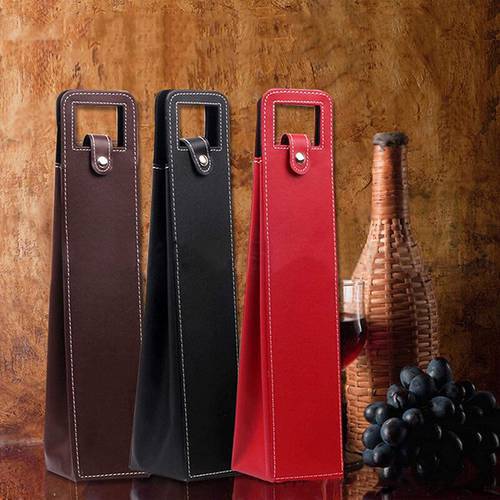 Manufacturers Custom-Made Wholesale Wine Bags Of Wine Packaging Gift Boxes Red Wine Only Leather Box Red Black Brown