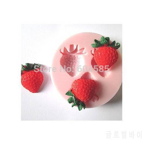P003 New Holes Strawberry Fruit Silicone Mold Fondant Molds Sugar Craft Tools Chocolate Mould For Cakes