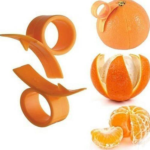5pcs/set Ring Peeler Finger Shape Lemons Orange Citrus Ring Tools Stripping Kitchen Peeler Opener Quickly Orange
