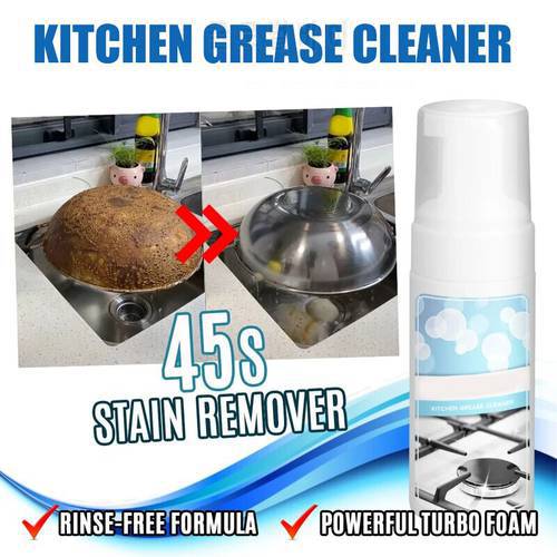 Kitchen Grease Cleaner 30/100ml Stainless Steel Cleaner & Polish For Grills Ovens & Appliances