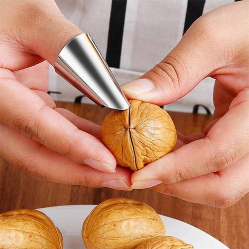 Convenient Stainless Steel Adjustable Pistachio Tool Kitchen Metal Finger Protector Beans Tool Nut Tool To Peeling Skinning