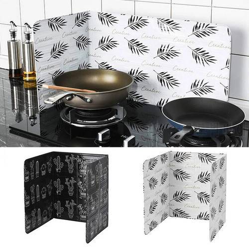Foldable Kitchen Gadgets Oil Splatter Screens Aluminium Foil Plate Gas Stove Splash Proof Baffle Home Grease Trap Cooking Tools