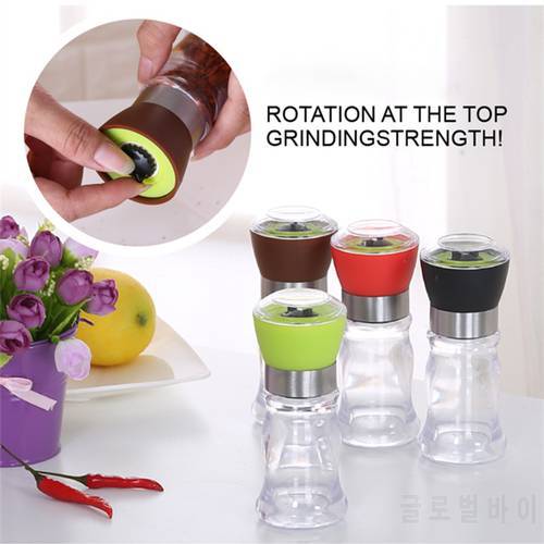 Manual Salt Pepper Mill Grinder Seasoning Bottle Spice Grinding Containers Adjustable Mill Shakers High Quality Kitchen Gadgets