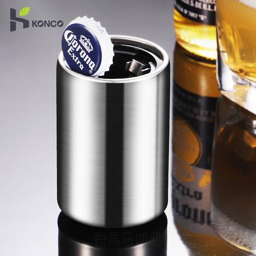 Konco Magnet Beer Bottle Opener,Stainless Steel Bottle Opener Automatic Quick Decap Wine Opener Tool Kitchen Gadget