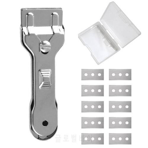 Glass & Ceramic Hob Scraper Oven Cooker Hob Cleaner Cleaning Scraper With 10 Replacement Blades For Removing Wallpaper, Sticker