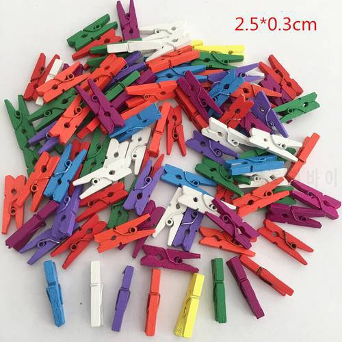NEW Smalll Size Mini Wooden Clips 25/35/45/72mm Coloful Clips Photo Clips for Sheets DTY Clothespin Craft Decor Clips Pegs