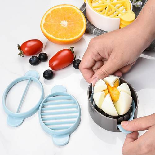 1PC Three-in-one Egg Cutter Fruit Vegetable Cutting Egg Slicers ABS Plastic For Kitchen Gadgets Egg Cutting Tools Dropshipping