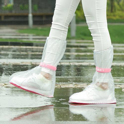 Y141 Waterproff Reusable Raincoat Set Rain Shoe Boots Cover Overshoes Outdoor Travel Rain Coat Long Style