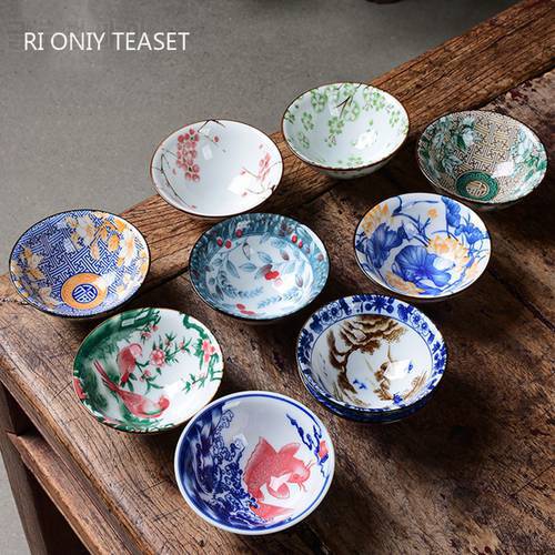1PCS Blue and White Porcelain Cone Teacup Anti Scaling Hand-Painted Ceramic Tea Bowl Travel Meditation Cup Chinese Tea set 70ml