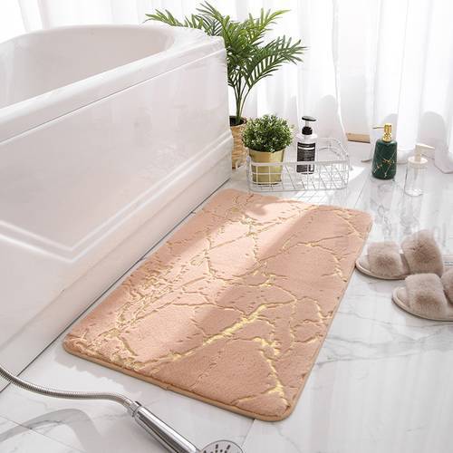 Non-Slip Bath Mats Super Absorbent Shower Bathroom Carpets Soft Toilet Floor Faux Rabbit Hair Rugs For Home Decor 40x60cm 4 Size
