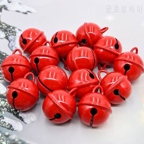 10Pcs 22mm Best Quality Metal Bell Red DIY Keychain Pet Dog Christmas Tree Decoration Crafts Accessories Jewelry Beads Ornaments