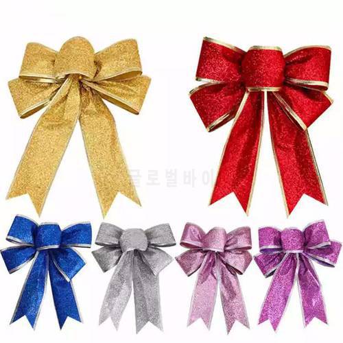 Bowknot Christmas Ornaments Christmas Tree Decoration Festival Party Home Bow Gift Merry Christmas 2021