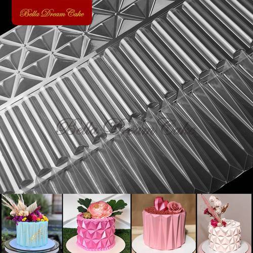 3D Chocolate Origami Mould Buttercream Plastic Cake Stencil Lace Cake Border Stencils Template Cake Decorating Tools Bakeware