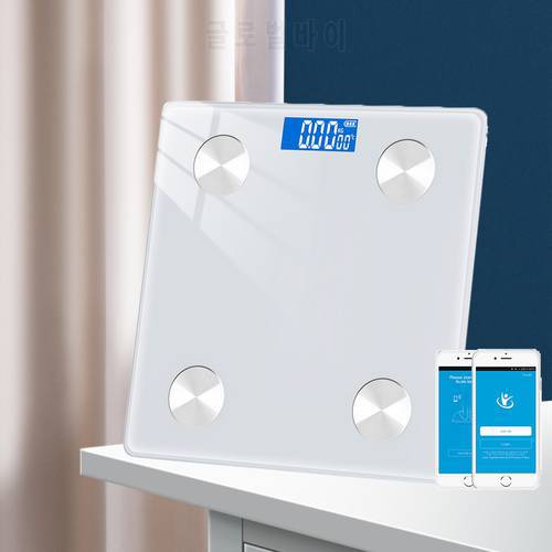 Bluetooth Electronic Scale Bathroom Body Floor Scales Smart Digital Body Fat Scale LCD Display Balance Body Composition Analyze