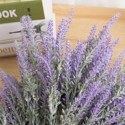 Wheat Lavender Artificial Flowers Wedding Party Home Living Room Decoration Flocking Potted Plants Plastic Flowers Ornaments