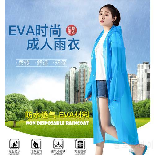 EVA PVC raincoat ponchos custom raincoat with logo clear plastic ponchos Adult raincoat